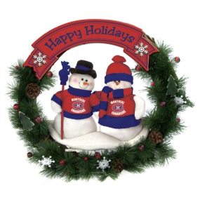Montreal Canadiens Snowman Wreath