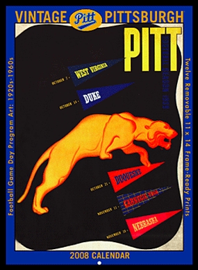 Pittsburgh Panthers 2008 Vintage Football Program Calendar