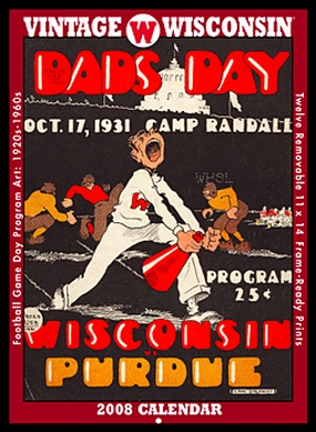 Wisconsin Badgers 2008 Vintage Football Program Calendar