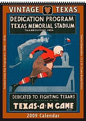 Texas Longhorns 2009 Vintage Football Program Calendar