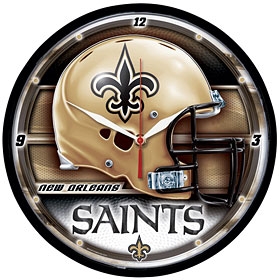New Orleans Saints Round Clock
