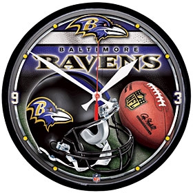 Baltimore Ravens Round Clock