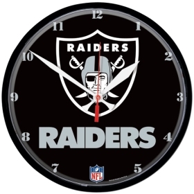 Oakland Raiders Round Clock