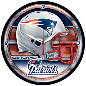 New England Patriots Round Clock