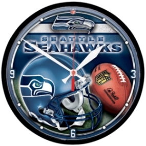 Seattle Seahawks Round Clock