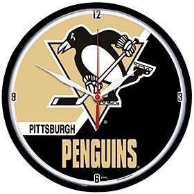 Pittsburgh Penguins Round Clock