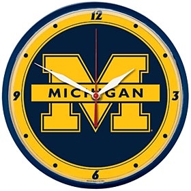 Michigan Wolverines Round Clock