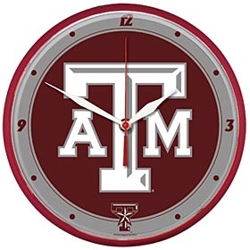 Texas A&M Aggies Round Clock