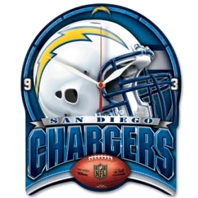 San Diego Chargers High Definition Clock