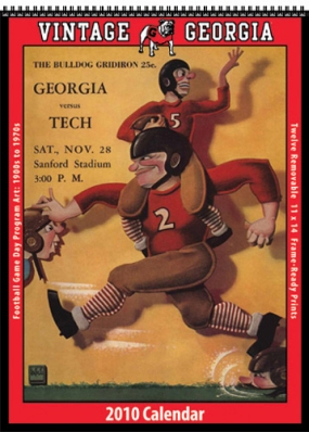 Georgia Bulldogs 2010 Vintage Football Program Calendar