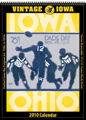 Iowa Hawkeyes 2010 Vintage Football Program Calendar
