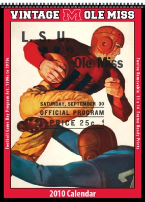 Mississippi Rebels 2010 Vintage Football Program Calendar