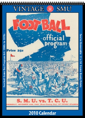 SMU Mustangs 2010 Vintage Football Program Calendar