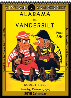 Vanderbilt Commodores 2010 Vintage Football Program Calendar
