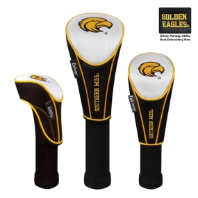 Southern Miss Golden Eagles Set of 3 Golf Club Headcovers