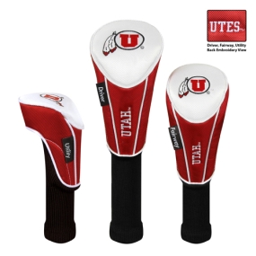 Utah Utes Set of 3 Golf Club Headcovers