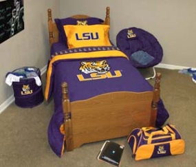 LSU Tigers Queen Size Bedding In A Bag