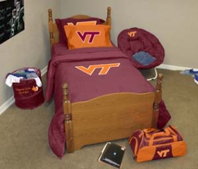 Virginia Tech Hokies Queen Size Bedding In A Bag