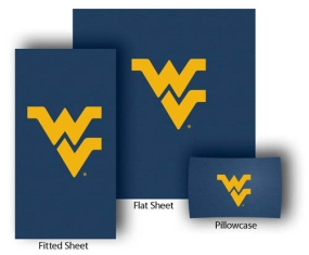 West Virginia Mountaineers Twin Size Sheet Set
