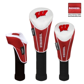 Wisconsin Badgers Set of 3 Golf Club Headcovers