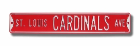 ST. LOUIS CARDINALS AVE Red Street Sign