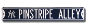 PINSTRIPE ALLEY with NY logo Street Sign