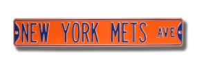 NEW YORK METS AVE orange Street Sign