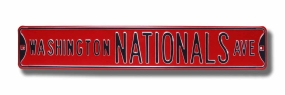 WASHINGTON NATIONALS AVE Red Street Sign