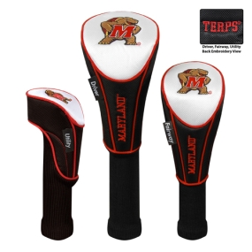 Maryland Terrapins Set of 3 Golf Club Headcovers