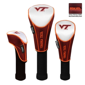 Virginia Tech Hokies Set of 3 Golf Club Headcovers