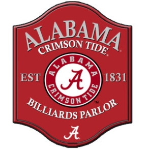 Alabama Crimson Tide Pub Style Billiard Parlor Sign