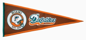 Miami Dolphins Pigskin Pennant Traditions Pennant