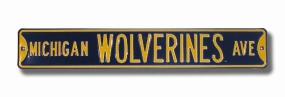 MICHIGAN WOLVERINES AVE Navy Street Sign