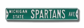MICHIGAN STATE SPARTANS AVE Street Sign