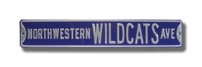 NORTHWESTERN WILDCATS AVE Street Sign