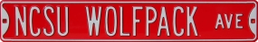 NCSU WOLFPACK AVE Street Sign