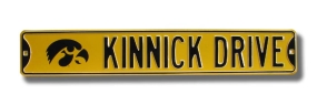 KINNICK DRIVE with tigerhawk logo Street Sign