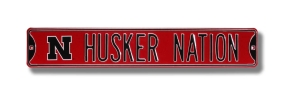 HUSKER NATION with N logo Street Sign
