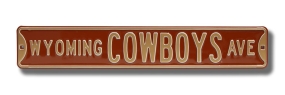 WYOMING COWBOYS AVE Street Sign