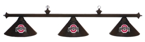 Ohio State Buckeyes Black 3 Shade Pool Table Light