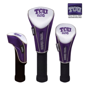 TCU Horned Frogs Set of 3 Golf Club Headcovers