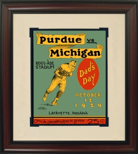 1929 Purdue vs. Michigan Historic Football Program Cover