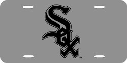 Chicago White Sox Laser Cut Silver License Plate
