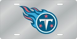 Tennessee Titans Laser Cut Silver License Plate