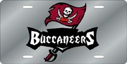 Tampa Bay Buccaneers Laser Cut Silver License Plate