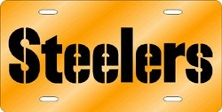 Pittsburgh Steelers Laser Cut Yellow License Plate