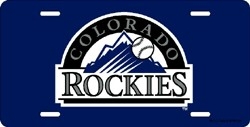 Colorado Rockies Laser Cut Purple License Plate