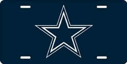 Dallas Cowboys Laser Cut Navy License Plate