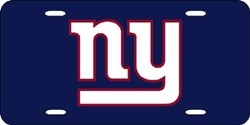 New York Giants Laser Cut Blue License Plate