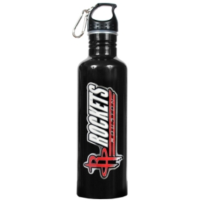 Houston Rockets 1 Liter Black Aluminum Water Bottle